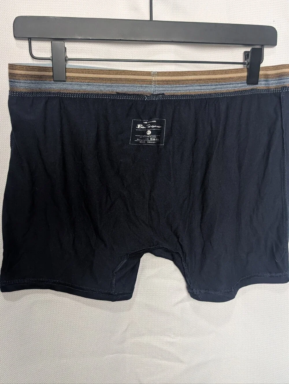 The Original Ben Sherman Super Soft Polyester Spandex Navy Blue Boxer Briefs Xl